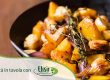 Zucca delica con castagne e cipolla